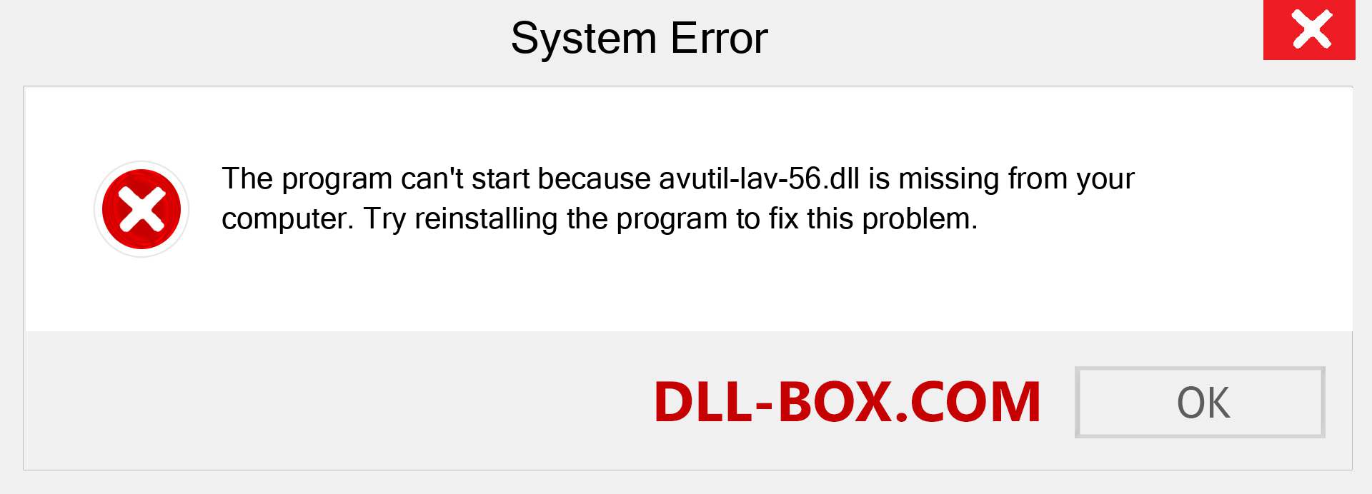  avutil-lav-56.dll file is missing?. Download for Windows 7, 8, 10 - Fix  avutil-lav-56 dll Missing Error on Windows, photos, images